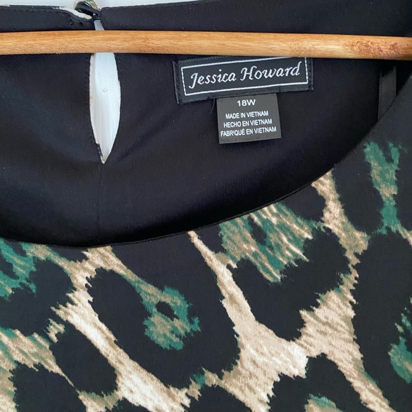 Jessica Howard Plus Size Animal Print Dress NWT - Picture 4 of 5